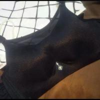 黑色亮钻镶彩钻水钻防走光薄杯厚杯无钢圈超级聚拢文胸单件 无钻黑色单件 32B-70B上薄下厚B杯(中厚杯)