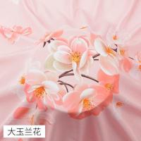 1.6米宽人造棉布料夏季儿童服装连衣裙床品棉绸布料印花绵绸面料 大玉兰花