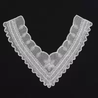手工缝制款防走光假领子前襟领花装饰花边领前面领子服装辅料配件 C370白色