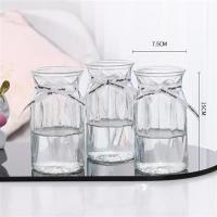 [特大二件套]玻璃花瓶透明欧式水养百合干花富贵竹花瓶插花摆件 14.8高卓越透明一个 大