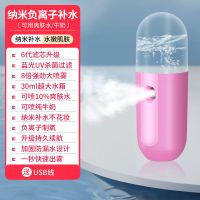 金正补水仪纳米喷雾仪脸部换季加湿喷器随身便携充电小型加湿器 樱花粉 普通小喷头小容量+指定矿泉水