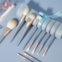 花漾蓝桥10支化妆刷套装全套专业刷子沧州软毛眼影刷粉底刷遮瑕刷 蓝桥10支版4支眼部动物毛6支纤维毛