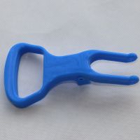 对折海绵拖把塑料拉手拉环胶棉吸水塑料拉把通用配件大全 6.5孔距蓝色拉手一个