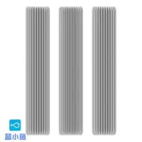 高端蓝小鱼180’大号胶棉拖把家用懒人一体干湿两用滚轮平拖 蓝小鱼胶棉拖把头3个装[无杆] 蓝小鱼