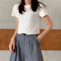 短袖女学生韩版宽松2021新款夏季bf风芝麻街t恤女半袖体恤ins上衣 纯色T恤短袖 xs
