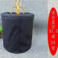 画眉鸟笼布.笼衣笼罩鸟罩川鸟笼配件双层高档圆形套罩布遮光罩衣 黑色单层无拉链直径32笼衣 送营养包