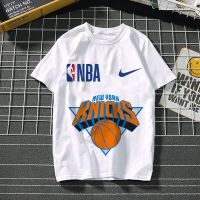 新款潮NBA联名短袖男夏季湖人勇士公牛篮球LOGO标志百塔T恤男上衣 NBA短袖(尼克斯) XL 100-120斤