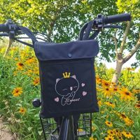 电动摩托车挂包防水挂兜超大容量挂袋储物收纳袋立体超大容量通用 [立体款]刺绣金皇冠猫(超大容量)