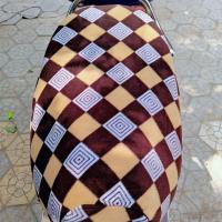 电动车通用双面绒 四季座套 防晒 电动车摩托车125 110 座套 流行款 黄圆点 中号