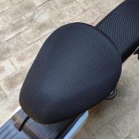 四季通用电动车坐垫电动自行车坐垫套防晒透气坐垫电瓶车座垫套 黑色圆头座套