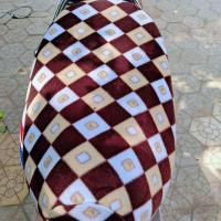 电动车通用双面绒 四季座套 防晒 电动车摩托车 125 110座套 流行款 黄 中号