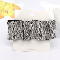 夏天新款韩版仙气发卡 满钻大肠水钻高档发夹 ins时尚外戴发箍 发夹--银白色