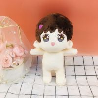 20cm无属性棉花娃娃卷毛人行公仔可爱蜜桃果果炸毛玩偶礼物女[9月25日发完] 紫色小花裸娃 20厘米棉花娃(长发需要自