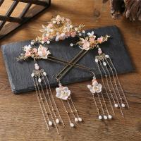 汉服头饰流苏步摇边夹耳饰全套古风对夹超仙发饰夹子古装装饰配饰 T30套装+耳夹(送备用耳钩)