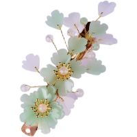 大号全扎发夹女后脑勺发卡夹子头饰女盘发时尚古风饰品配饰成人 绿色发夹136-10厘米款