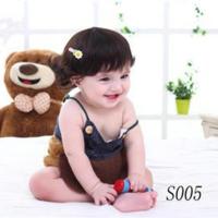 韩版宝宝拍照发饰写真儿童假发百天摄影头饰女童小宝宝短卷发套 S005 3个月-1岁