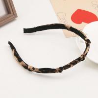 韩版打结发箍豹纹发卡子压发卡韩国发饰品头箍头饰简约刘海发夹女 浅咖