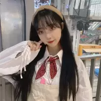假发女发箍一体长卷发大波浪懒人半头套直自然韩式气质仿真全头套 长直发[自然黑] 姜黄色发箍
