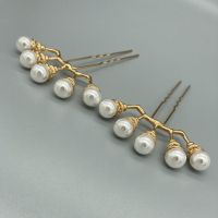 五排簪九排簪四件套装手工汉服发饰古风配饰唐风头饰保色材质珍珠 五排簪一对