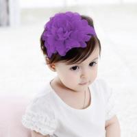 宝宝头饰婴儿童发带发饰女童头花头箍皇冠蝴蝶结拍照0-1岁可爱 16号紫玫瑰
