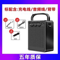 蓝牙音箱带话筒无线小音箱声音大k歌音响家用唱歌小型迷你大音量 炫酷黑(5年质保) 充电线+音频线+背带