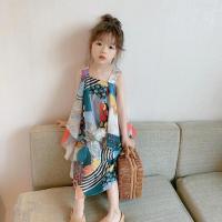 童装女童连衣裙2021夏儿童波西米亚背心裙小女孩休闲拼色吊带裙子 花色吊带裙[收藏关注优先发货] 110[建议32斤以内