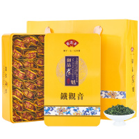 茶叶铁观音[获茶王赛金奖]安溪2021年新茶特级兰花香礼盒装500g 特级铁观音浓香 一斤装[两盒]配手提袋