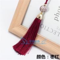 窗帘装饰小吊球帘头装饰吊穗大理石珠吊穗挂球DIY小吊球10个 枣红(10个)