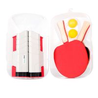 厂家直销乒乓球拍乒乓球网架套装塑胶一体耐磨损双面胶皮乒乓球拍 木拍红色