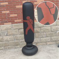 健身儿童充气立式拳击柱不倒翁充气沙袋泄愤玩具加厚沙包沙袋锻炼 次品小人黑(不漏气) 不含充气泵