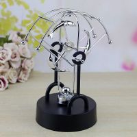 创意海豚能量牛顿摆旋转摇摆器永动仪永动机办公桌面摆件生日礼物 扇形永动仪(电池版) 海豚