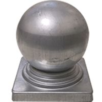 铁艺镀锌铁皮冲压柱头护栏柱帽堵头方管圆管柱帽装饰圆球护栏配件 20方管柱头(30个)