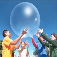 玩具泡泡球wubble bubble ball儿童玩具弹力球注水充气球 天蓝色 大号能吹70cm