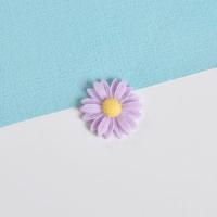 树脂小雏菊树脂太阳花小配饰清新小可爱雏菊花朵手工DIY饰品配件 紫色 9mm/20颗