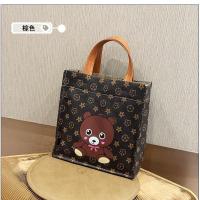 小熊购物袋2021新品外出便携手提袋ins时尚百搭环保袋子可爱女包 TD-小熊棕色