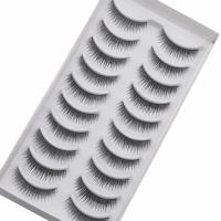 3D立体多层10对装交叉假睫毛眼睫毛自然仿真款睫毛胶水工具套装 [什么不带就是睫毛] [1盒10装]