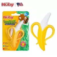 Nuby努比香蕉牙胶婴儿磨牙棒宝宝咬咬胶玩具全硅胶可水煮磨牙棒 香蕉香蕉