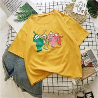 ins白色小雏菊刺绣短袖t恤女夏2020新款学生宽松上衣体恤打底衫潮 天线宝宝-黄色 M[建议80-105斤]