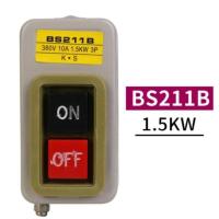 急停三相电工业开关按钮控制盒380V防水马达电源大螺丝控制器启动 BS211B 1.5KW