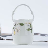 金岚玉唐山骨瓷餐桌收纳筒小勺笼大勺置物架 香榭丽舍-花篮