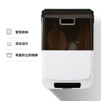 筷子笼家用带盖防尘挂式免打孔厨房防霉简约小型筷子筒筷子消毒机 曜岩黑 简约防尘款[无功能]