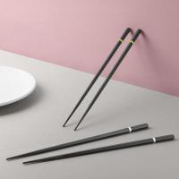 情侣款筷子一对轻奢两双装非不锈钢家用金属防滑快2夫妻一人一筷 浪漫满屋情侣戒指筷/2双装