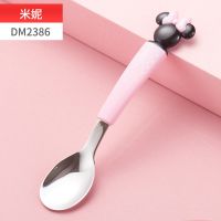 迪士尼儿童筷子3-5岁一段训练筷男女小孩二段宝宝学习套装勺子叉 米妮 勺子-简装