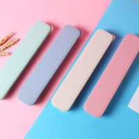 便携长筷子两双装外带收纳盒日式创意可爱2双一对1夫妻闺蜜合金筷 [大人用]长盒子一个(送固定扣)