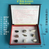 30种岩石矿物标本礼盒精装地质地理小学科学教学仪器动植物化石头 9种矿物标本49005