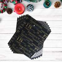 本商品加厚服装店袋子黑色男装衣服手提袋子塑料袋子 50只装 宽25*高33*7丝