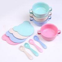 婴儿童宝宝吃饭桌餐椅子卡通叫叫靠背座椅塑料凳子扶手吃饭小板凳 小桌板用[餐碗2个]颜色搭配