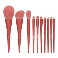 艾诺琪10支陶系列升级化妆刷套装沧州刷子散粉修容初学者超柔软毛 10支赤陶[升级款套刷]
