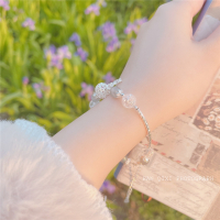 超仙显白!天然玉石星月镶钻手链气质可调节月光石手镯女精致闪耀 月光石款-长度约15.5cm 天然玉石自然纹理