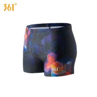 361度泳裤男五分裤平角防尴尬专业速干游泳装备男士温泉泳衣男款 4035黑色（平角） M【建议身高158-168cm